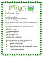 Lunchroom tabletop paper facts